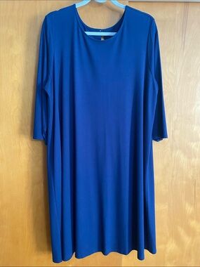 J. Jill Cobalt Blue Flowing Midi Dress
